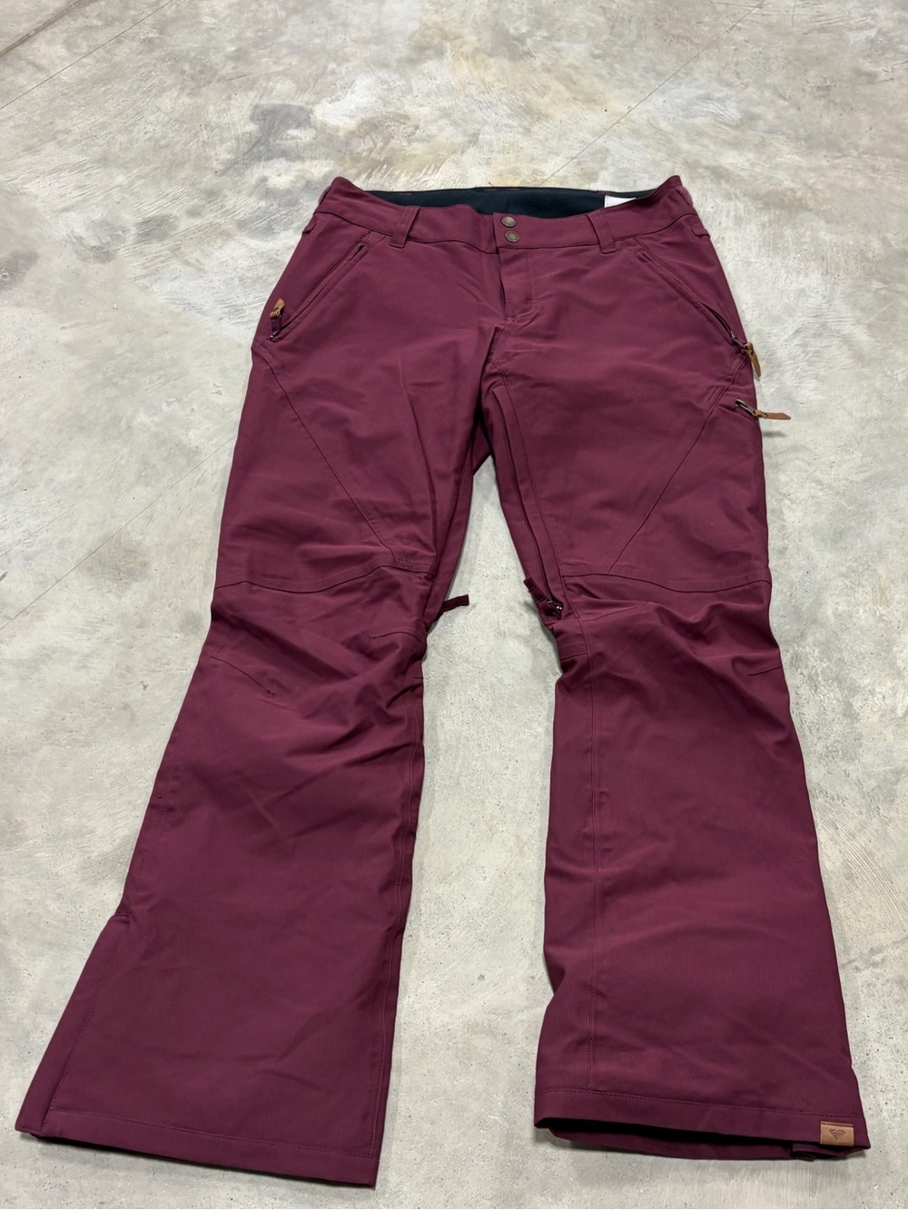 Roxy Women's Cabin? Shell Snow Pants Ski Snowboard Winter maroon red vented Lg